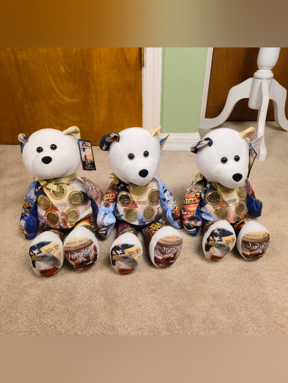 Gallery Treasures 5 Gold Coin Bear 1999 2000 2003 Quarter Collection Lot